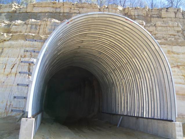 Structural tunnel liner plate in mining portal