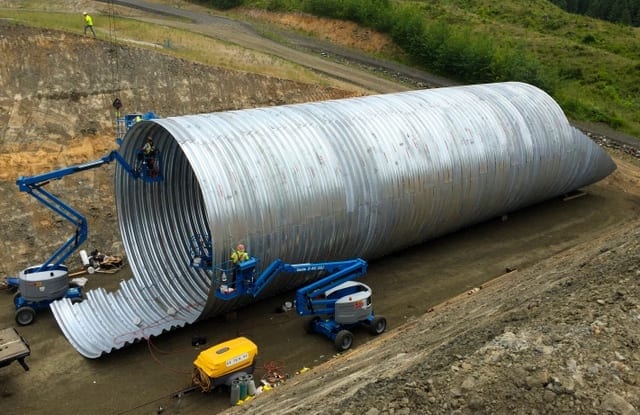 Super-Cor Structural Steel Plate ​culvert tunnel​ under construction