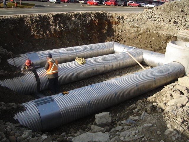 Stormwater-retention-system-under-construction