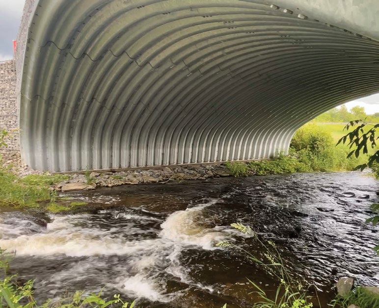 Interior view of Super-Cor stream crossing
