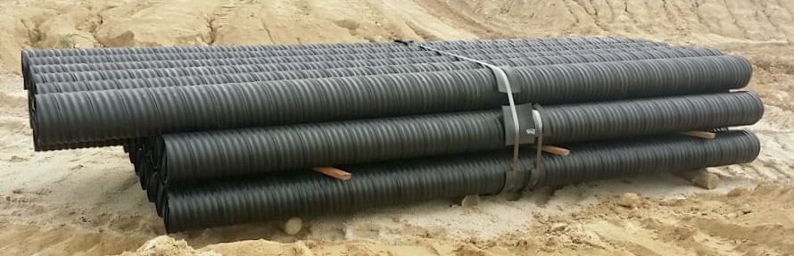 Bundle of high-performance laminate corrugated steel pipe